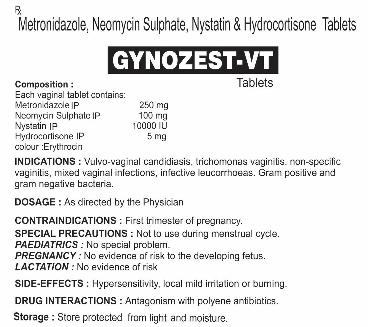 GYNOZEST VT TABLETS